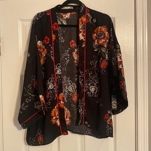 Black floral wrap